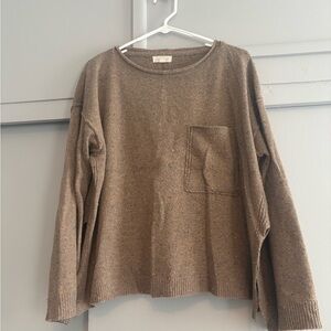 Promesa Tan Oversized Sweater - M